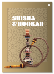 Shisha and hookah pipe on ornate background